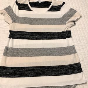 Market & Spruce hi low striped top sz M